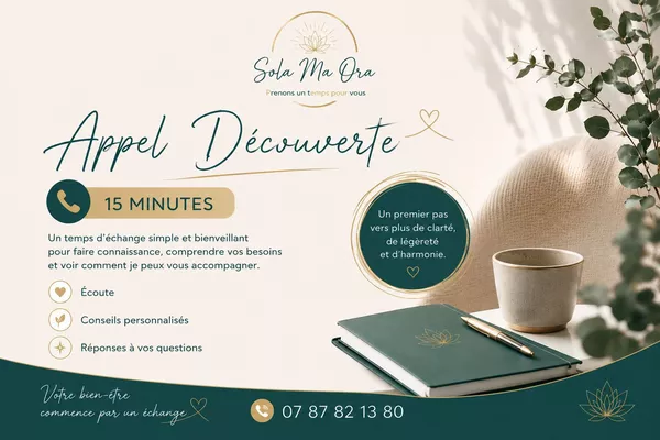 Appel Découverte offert 15 minutes