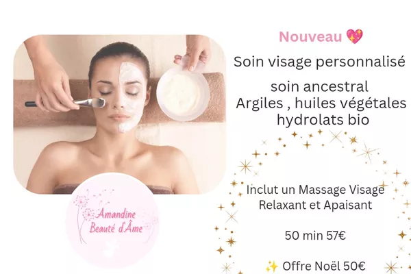 Nouveau Soin visage bio ancestral personnalisé bio 50€ au lieu de 57€