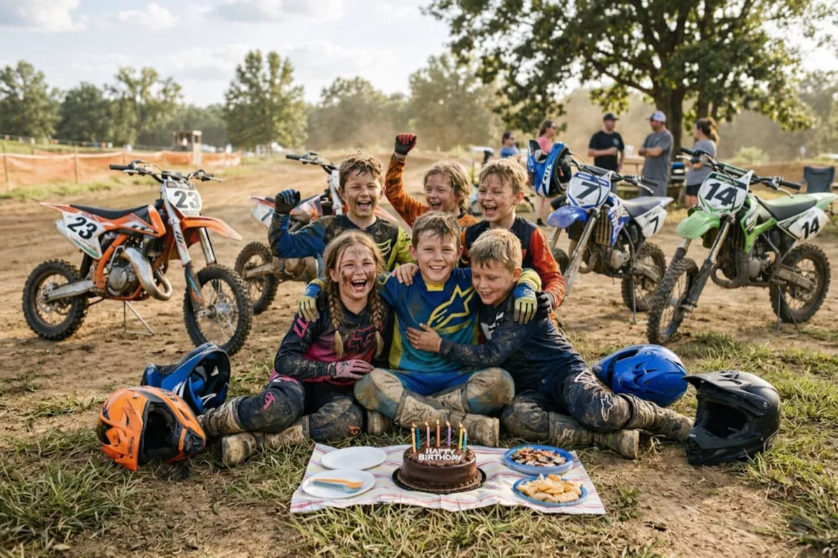 Formule anniversaire moto enfant ou adulte  — forfait 5 participants (1h)