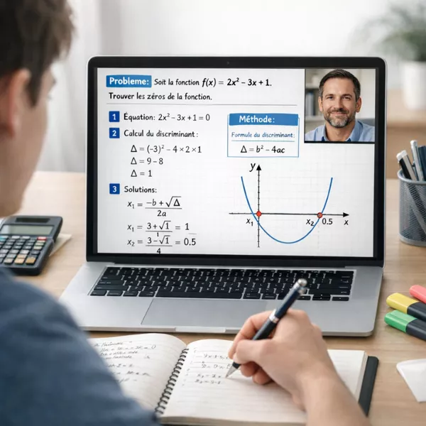 Cours particuliers de maths en ligne : méthodes efficaces pour progresser et réussir