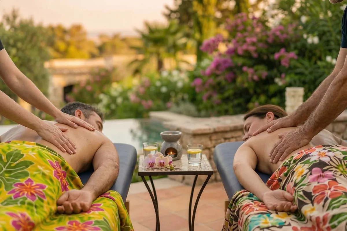 Massage Duo Hawaïen à Domicile sur la Côte d'Azur