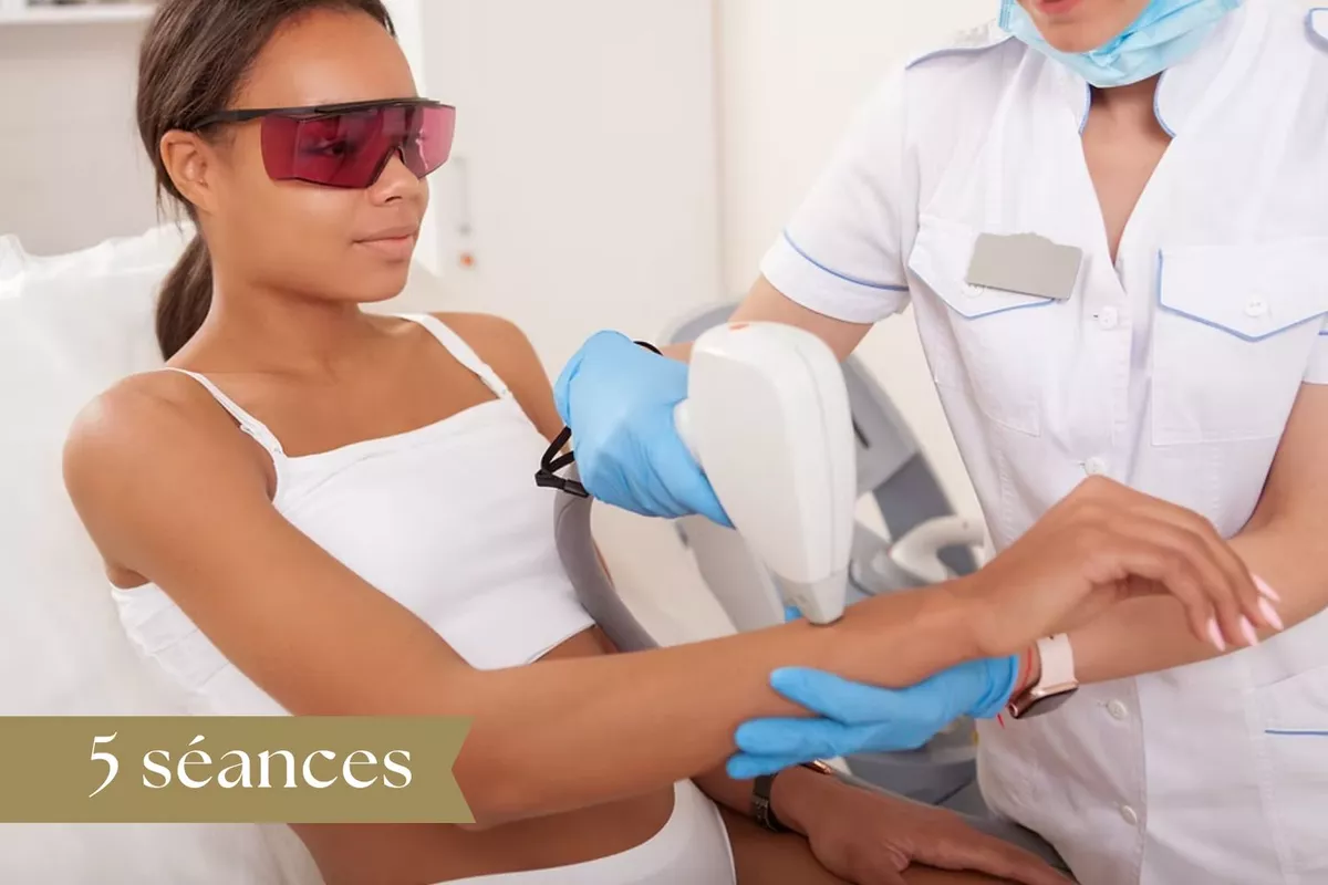 Forfait Épilation Laser 5 séances : Bras entiers