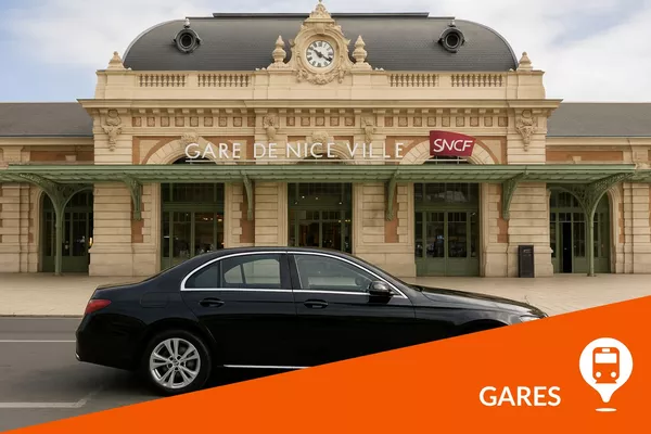 Transfert VTC Gares : Cannes, Nice, Antibes...