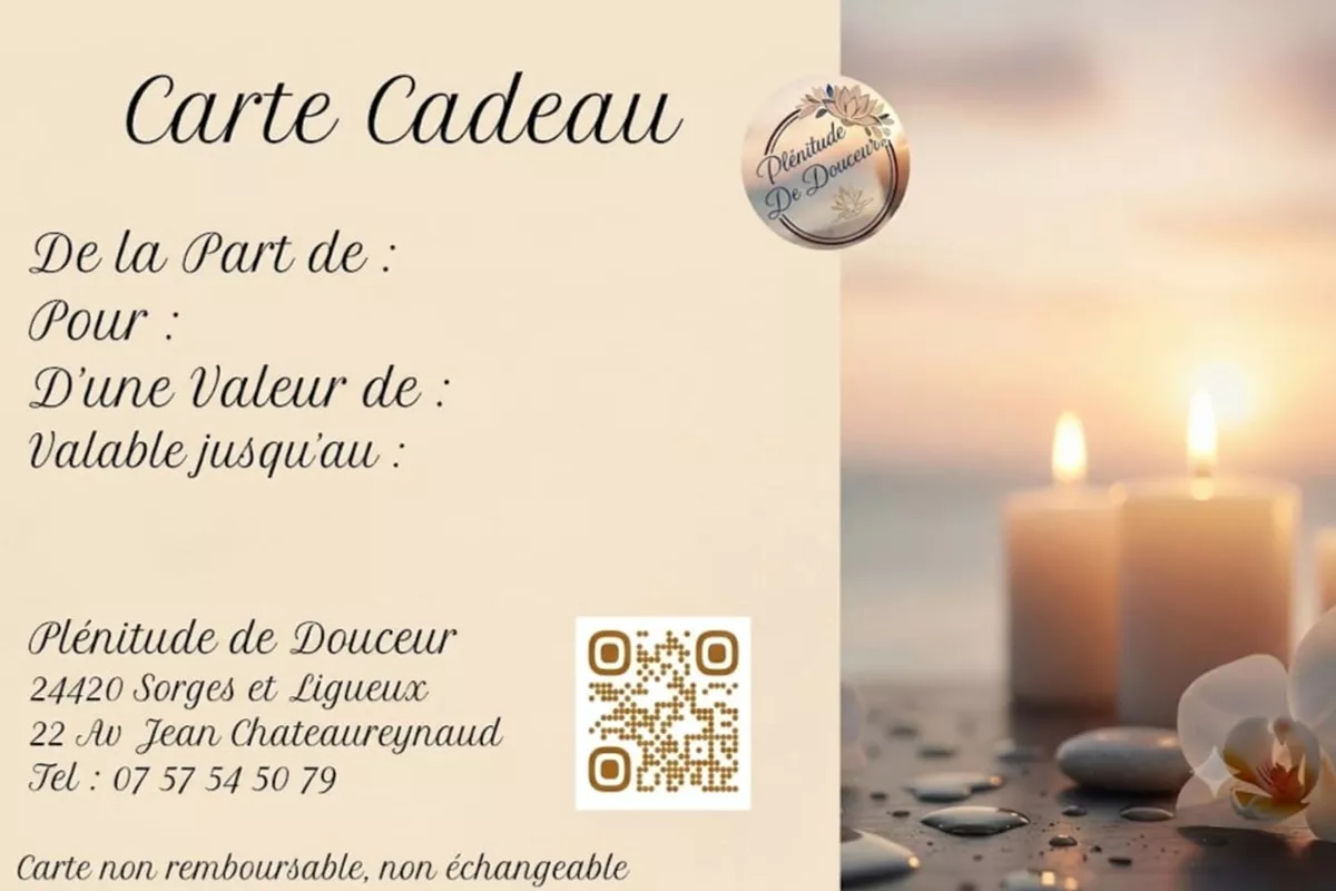 Carte Cadeau Bien-être (Sur RDV ou Par Téléphone)