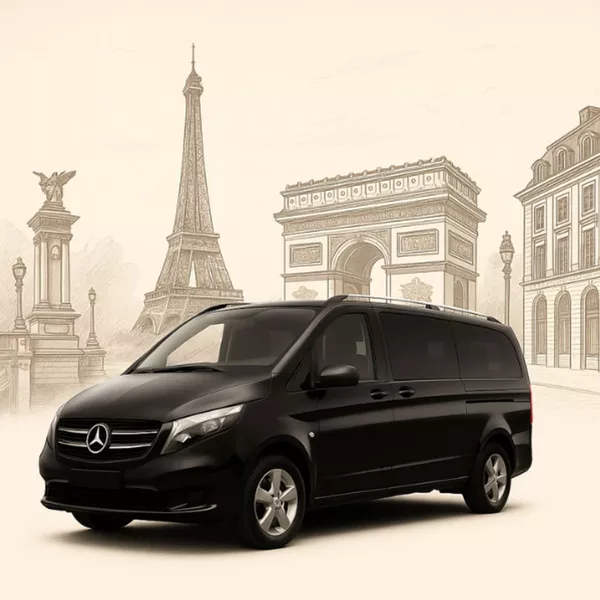 Van Mercedes avec chauffeur privé à Paris – Confort premium pour groupes, familles et événements