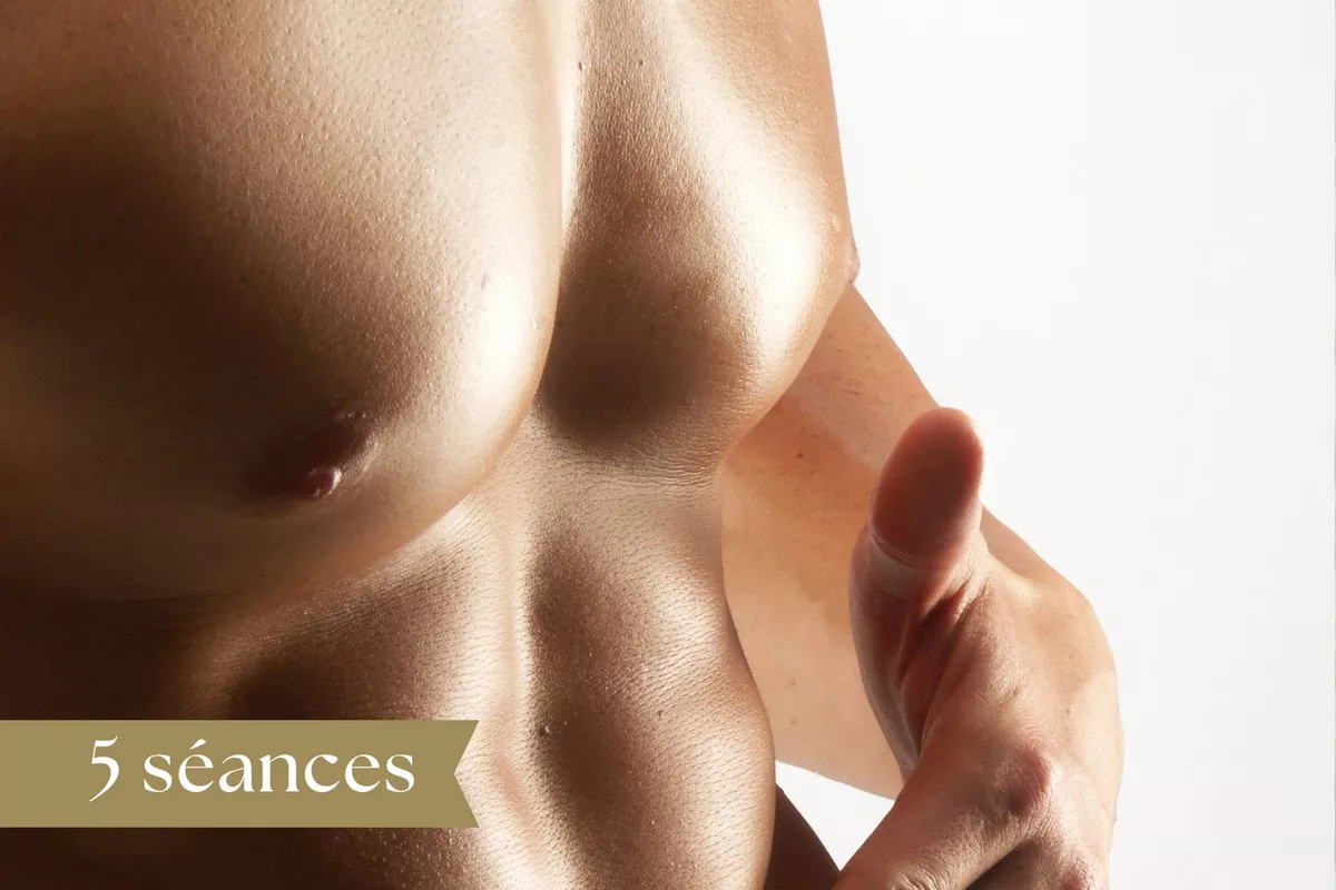 Forfait Épilation Laser Homme 5 séances - Torse & Abdomen