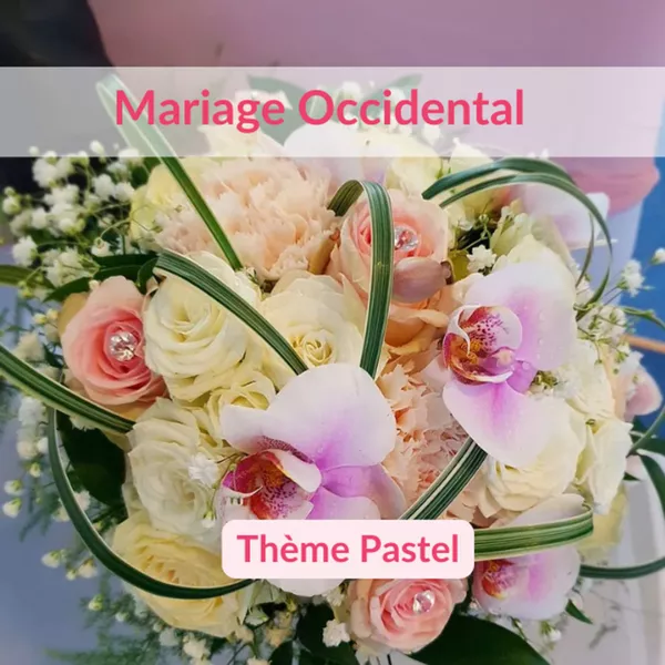 Décoration de mariage occidental en teintes pastel
